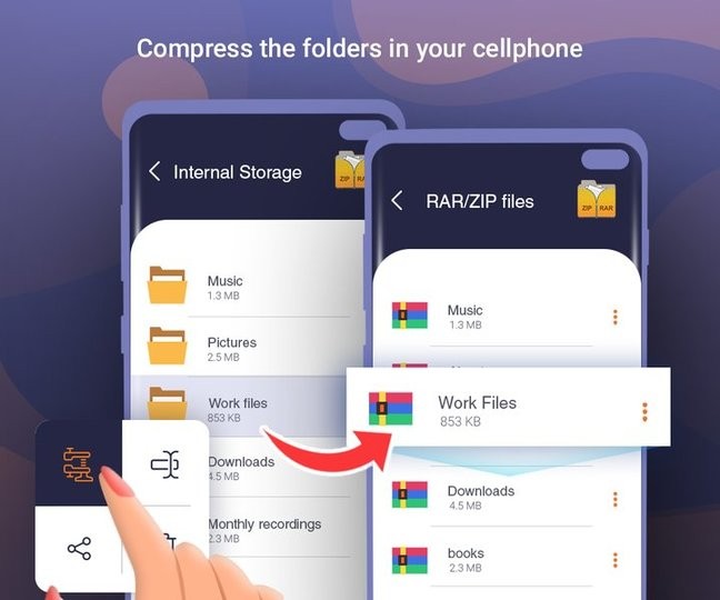 FilesArchiverrarZip解压缩文件的图册