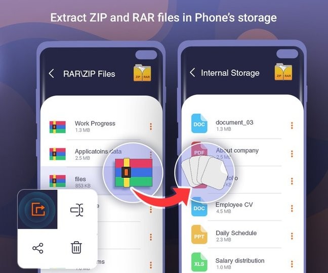 FilesArchiverrarZip解压缩文件的图册