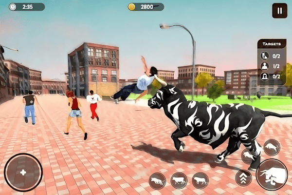 愤怒野牛赛跑游戏(crazyvsrealbullrun)的图册